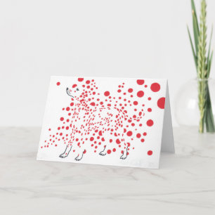 Spotty dalmatinischer Hund Grußkarte Karte