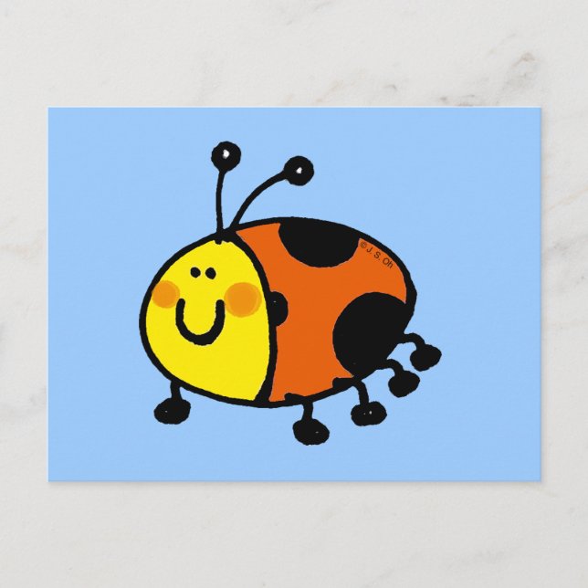 Spotty Ladybug Postkarte (Vorderseite)