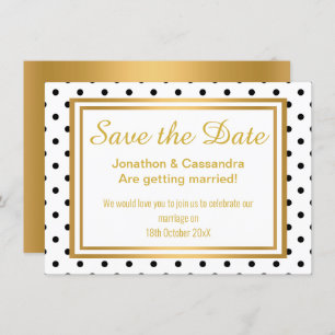 SPOTTY LUXE GOLD BOTANISCH SAVE THE DATE