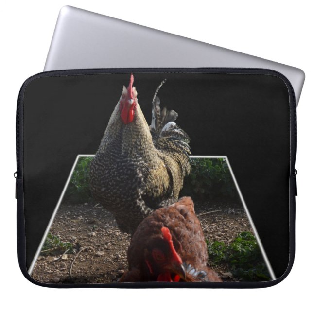 Spotty Speckled Rooster, Laptopschutzhülle (Vorderseite)