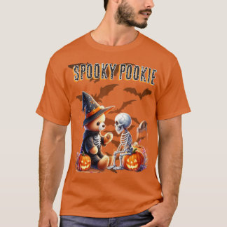 Spouky Pookie Süßer Halloween-Teddybär & Skelett T-Shirt