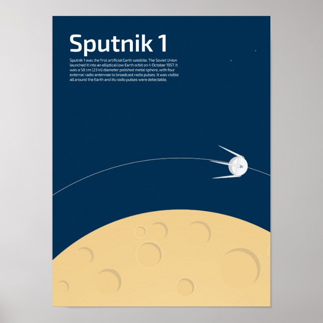 Spoutnik 1 Poster pour enfants (Devant)