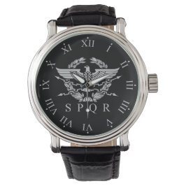 SPQR Das römische Kaiserreich Emblem Zahlen Armbanduhr