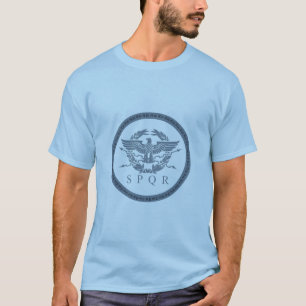 SPQR das römisches Reich-Emblem-lange Hülsen-Shi T-Shirt