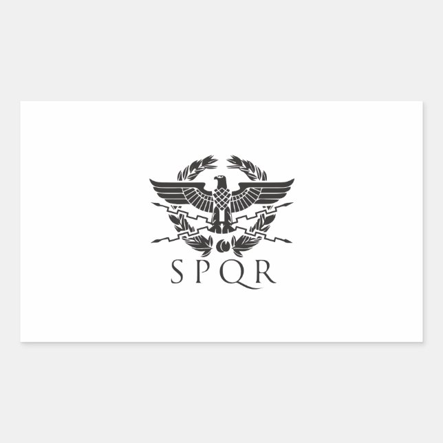 spqr hemblem.ai rechteckiger aufkleber (Vorderseite)