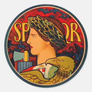 SPQR Italienisches Emblem Runder Aufkleber