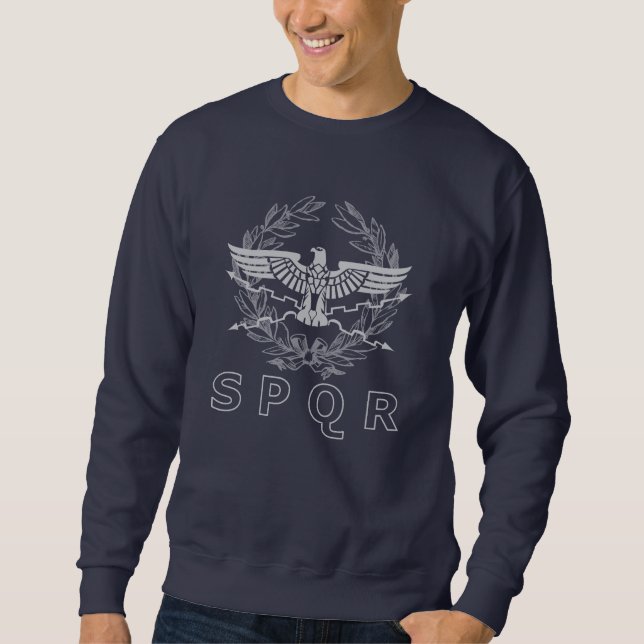 SPQR le sweatshirt d'emblème d'empire romain (Devant)