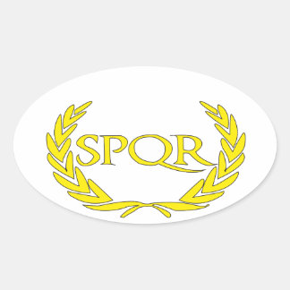 SPQR OVALER AUFKLEBER