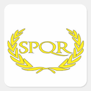 SPQR QUADRATISCHER AUFKLEBER