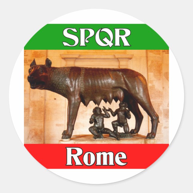 SPQR Rom Runder Aufkleber (Vorderseite)