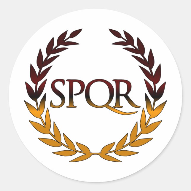 SPQR RUNDER AUFKLEBER (Vorderseite)