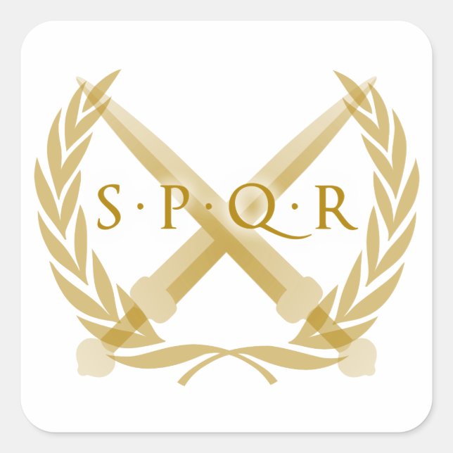 SPQR-Symbol Quadratischer Aufkleber (Vorderseite)