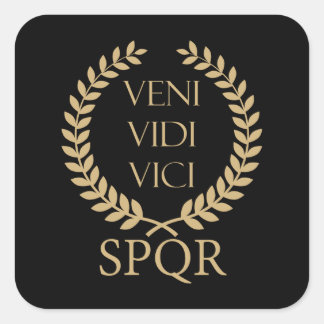 SPQR: Veni, Vidi, Vici Quadratischer Aufkleber