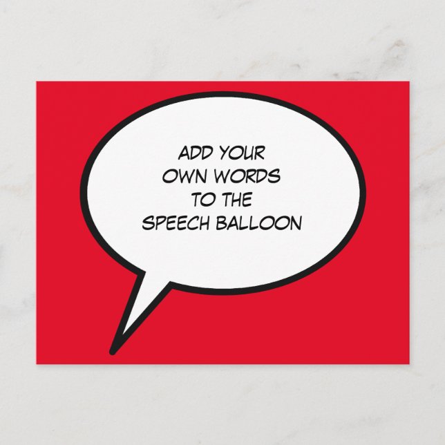 Sprachballon für benutzerdefinierte Cartoon Postkarte (Vorderseite)
