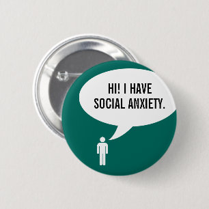 Sprachblase "SOCIAL ANXIETY" Button