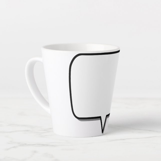 Sprachbox-Rechteck-Form Milchtasse (Linke Ecke)