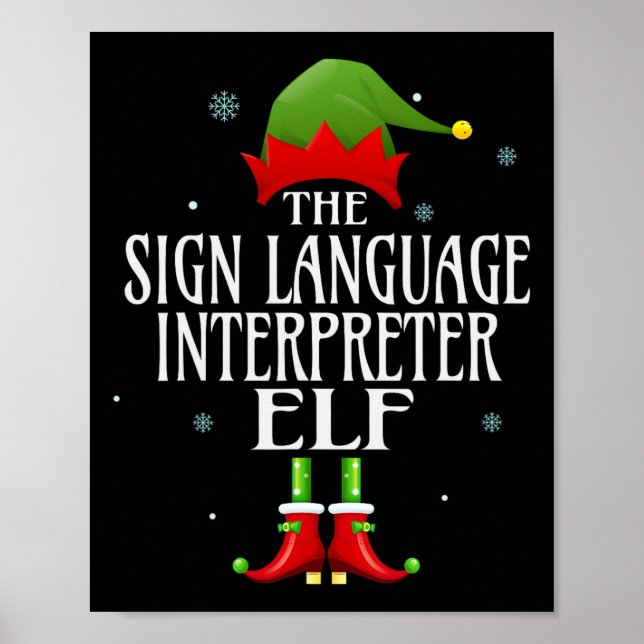 Sprachdolmetscher Elf Matching Family Group Poster (Vorne)