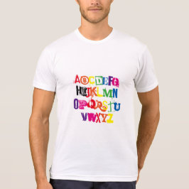 Sprache Alphabet Funny Rainbow Typografie T-Shirt