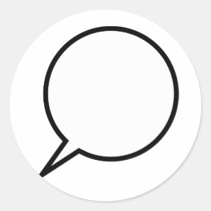 Sprache-Ballon Runder Aufkleber