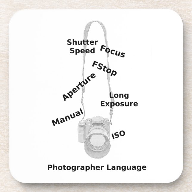 Sprache des Fotografen Getränkeuntersetzer (Vorderseite)