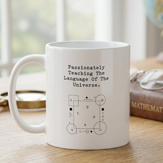 Sprache des Universums | Leidenschaftlicher Mathem Kaffeetasse (Von Creator hochgeladen)