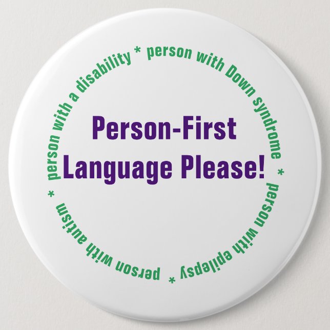 Sprache, die die Person zuerst nennt Button (Vorderseite)