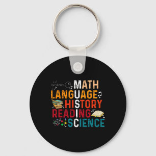 Sprache Mathe Geschichte Lesen Wissenschaft Musik  Schlüsselanhänger