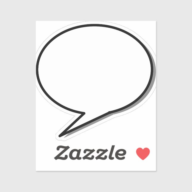 Sprache-Pfeil-Ellipse-Form Aufkleber (Blatt)