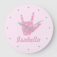 Sprache signieren I Liebe You Girls Name Clock