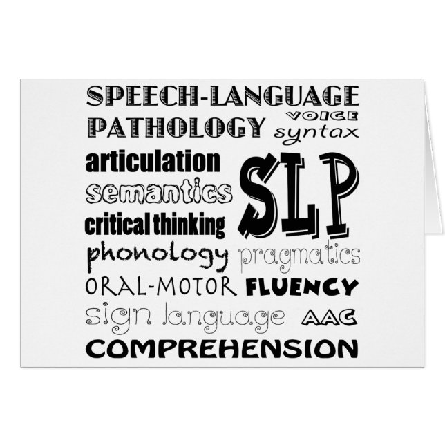 Sprache-Sprachpathologe (Vorderseite (Horizontal))
