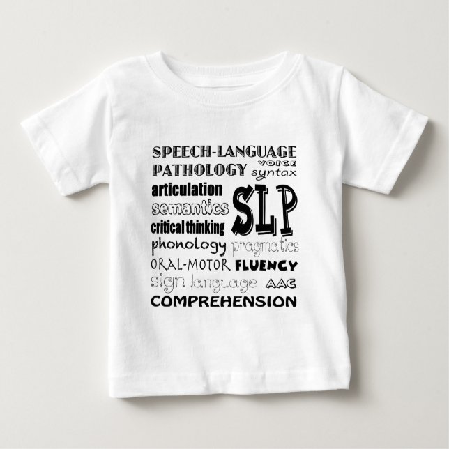 Sprache-Sprachpathologe Baby T-shirt (Vorderseite)