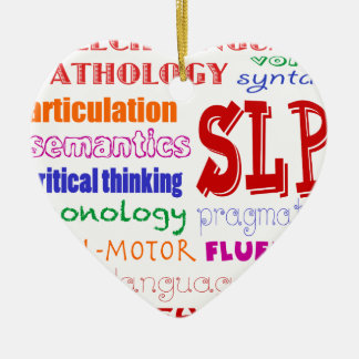 Sprache-Sprachpathologe-bunter Spaß-Schriftart Keramikornament
