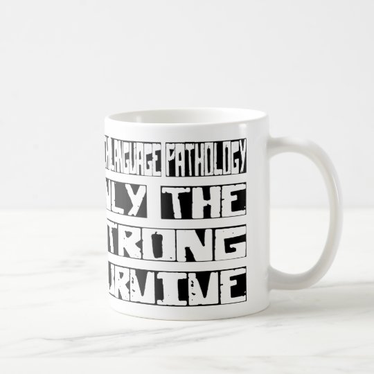 Sprache-Sprachpathologie überleben Kaffeetasse