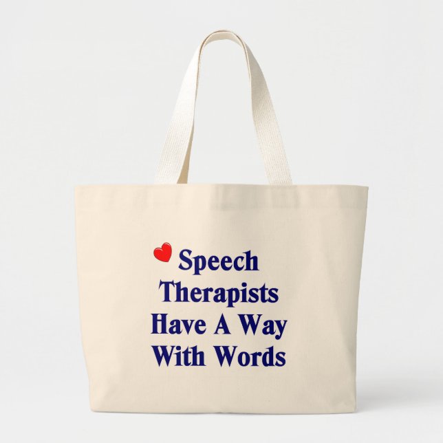 Sprache-Therapeut-Taschen-Tasche Jumbo Stoffbeutel (Vorne)