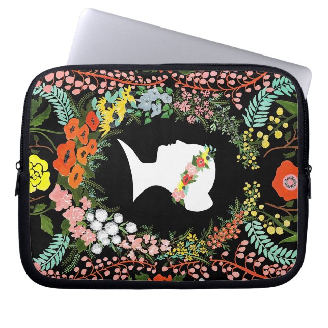 Sprache von Blumenlaptop 10" Fall Laptopschutzhülle (Vorderseite)