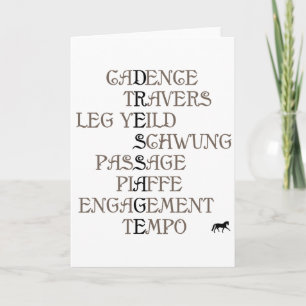 Sprache von Dressage Karte