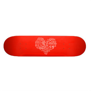 Sprachen des Herzens der Liebe Skateboard
