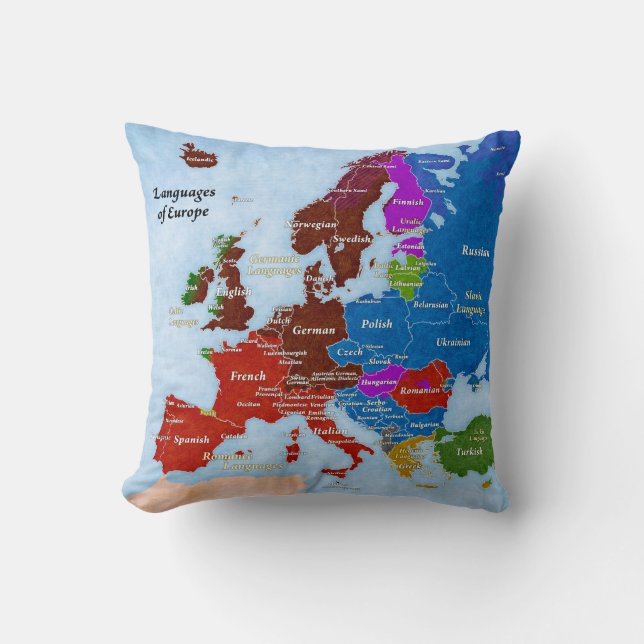 Sprachen von Europa-Kissen Kissen (Vorderseite)