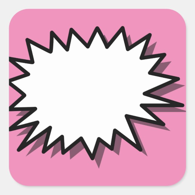 Sprachgestalt-Stargestalt Quadratischer Aufkleber (Vorderseite)