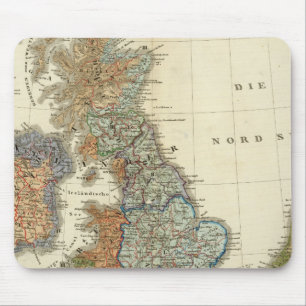 Sprachkarte der Britischen Inseln Mousepad