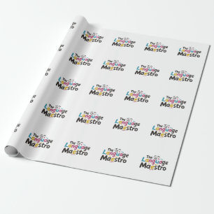 Sprachlehrer präsentieren Ideen Geschenkpapier
