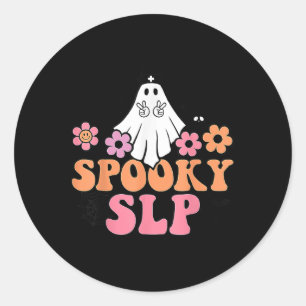 Sprachpathologe Niedlich Ghost Runder Aufkleber