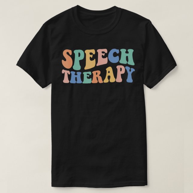 Sprachpathologe Rainbow Speech Therapy T-Shirt (Design vorne)