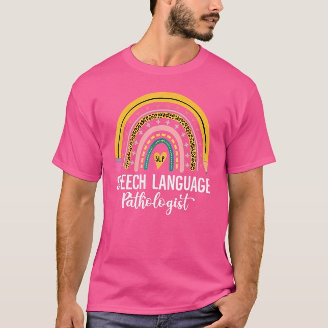 Sprachpathologe Rainbow Speech Therapy T-Shirt (Vorderseite)