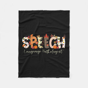 Sprachpathologe Slp Pumpkin Fall Danke Fleecedecke