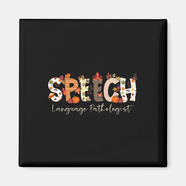 Sprachpathologe Slp Pumpkin Fall Danke Magnet (Vorne)