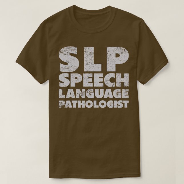 Sprachpathologe Vintager weißer Text T-Shirt (Design vorne)