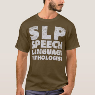 Sprachpathologe Vintager weißer Text T-Shirt