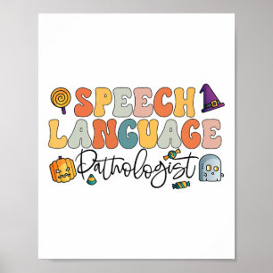 Sprachpathologie Halloween Sprachtherapie Poster