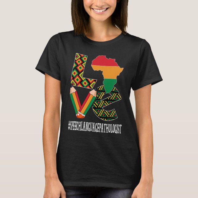 Sprachpathologin Liebe Women Black Histology T-Shirt (Vorderseite)